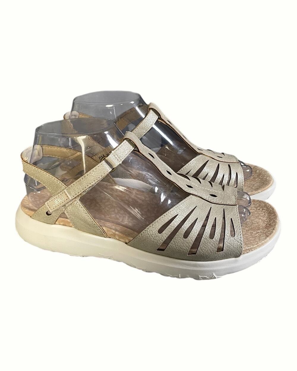 JBU By Jambu Women’s Metallic Gold Strappy Comfort Sandals Size-8M